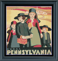Thumbnail for Stitching Jules Design Cross Stitch Pattern Vintage Pennsylvania Travel Poster Cross Stitch Embroidery Needlepoint Pattern PDF Download Pattern Keeper Ready