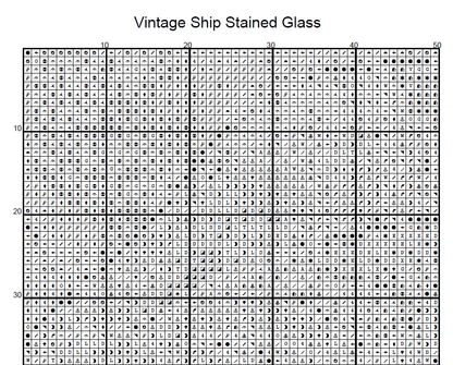 Stitching Jules Design Cross Stitch Pattern Vintage Sailing Ship Pirate Ocean Stained Glass Style Full Coverage Pattern Keeper Counted Cross Stitch Digital Download
