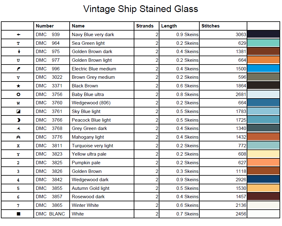 Stitching Jules Design Cross Stitch Pattern Vintage Sailing Ship Pirate Ocean Stained Glass Style Full Coverage Pattern Keeper Counted Cross Stitch Digital Download
