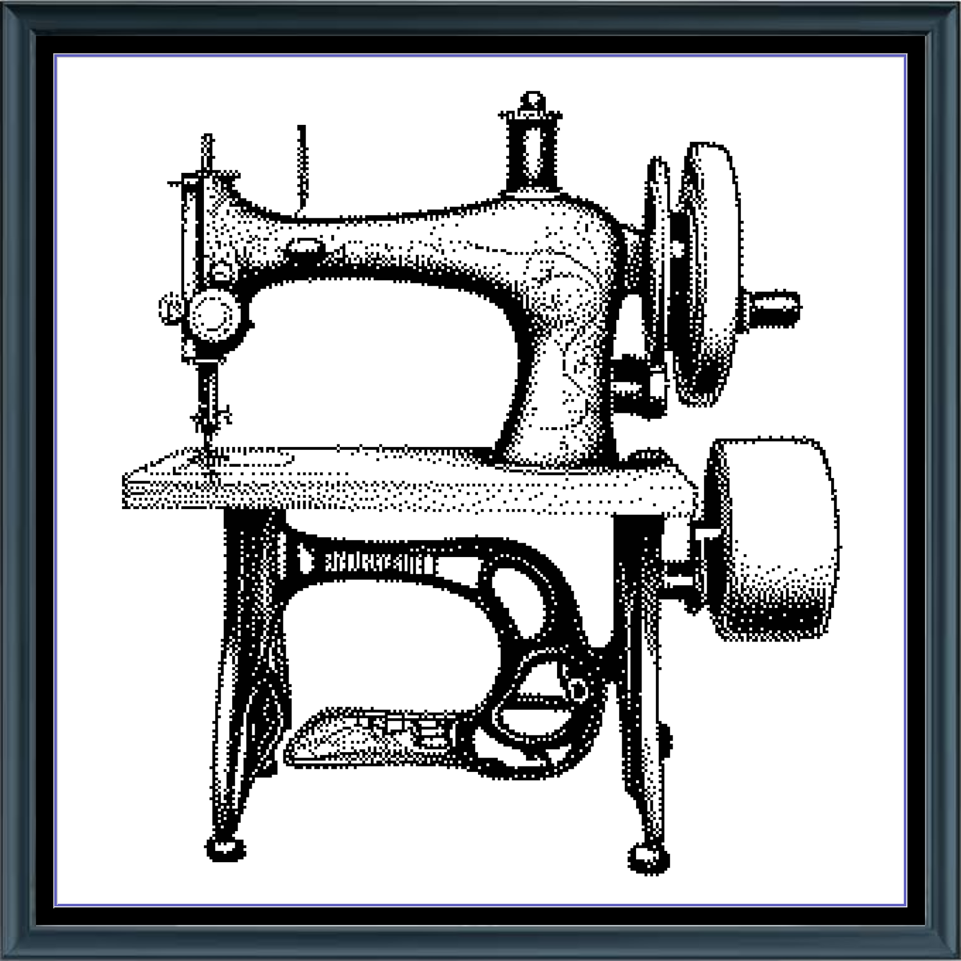 Stitching Jules Design Cross Stitch Pattern Vintage Sewing Machine Embroidery Crafting Monochrome Counted Cross Stitch Pattern Digital Download