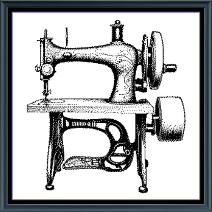 Stitching Jules Design Cross Stitch Pattern Vintage Sewing Machine Embroidery Crafting Monochrome Counted Cross Stitch Pattern Digital Download