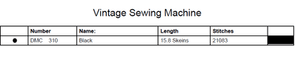 Stitching Jules Design Cross Stitch Pattern Vintage Sewing Machine Monochrome Cross Stitch Pattern Instant PDF Download