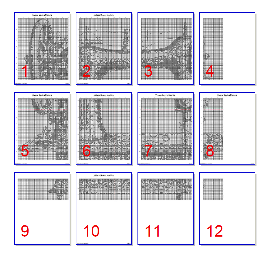 Stitching Jules Design Cross Stitch Pattern Vintage Sewing Machine Monochrome Cross Stitch Pattern Instant PDF Download