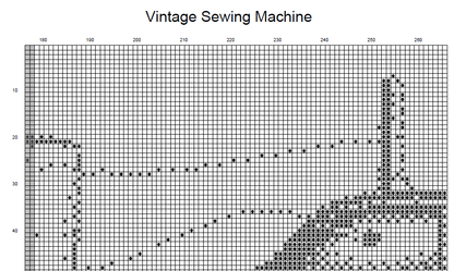 Stitching Jules Design Cross Stitch Pattern Vintage Sewing Machine Monochrome Cross Stitch Pattern Instant PDF Download