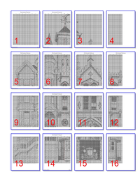 Thumbnail for Stitching Jules Design Cross Stitch Pattern Vintage Victorian Firehouse Cross Stitch Pattern Monochrome Instant PDF Download