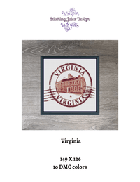 Thumbnail for Stitching Jules Design Cross Stitch Pattern Virginia