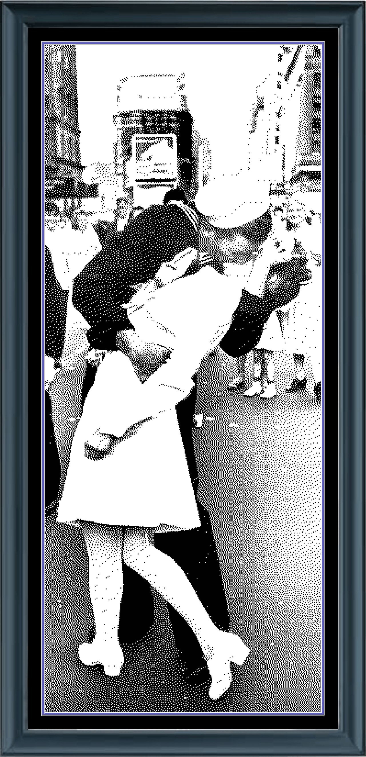 Stitching Jules Design Cross Stitch Pattern VJ Day Kiss World War 2 History Americana Monochrome Blackwork Counted Cross Stitch Pattern Digital Download