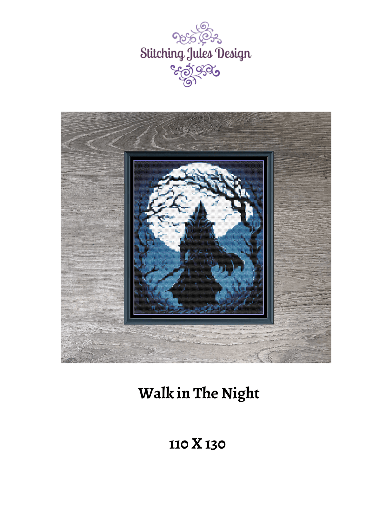 Stitching Jules Design Cross Stitch Pattern Walk in The Night