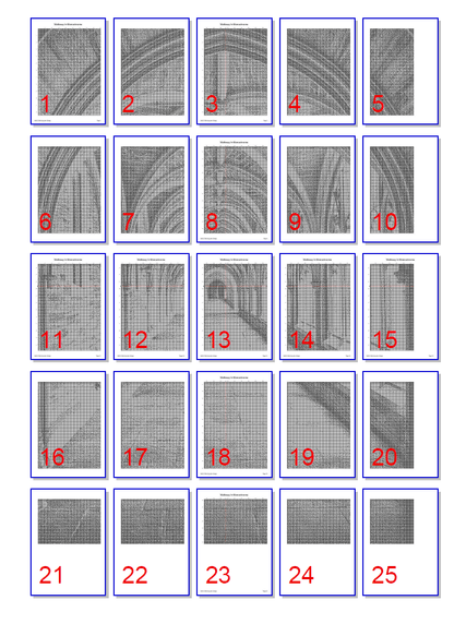 Stitching Jules Design Cross Stitch Pattern Walkway Architecture Building Monochrome Cross Stitch Needlepoint Embroidery Pattern - Instant Download - Pattern Keeper Ready
