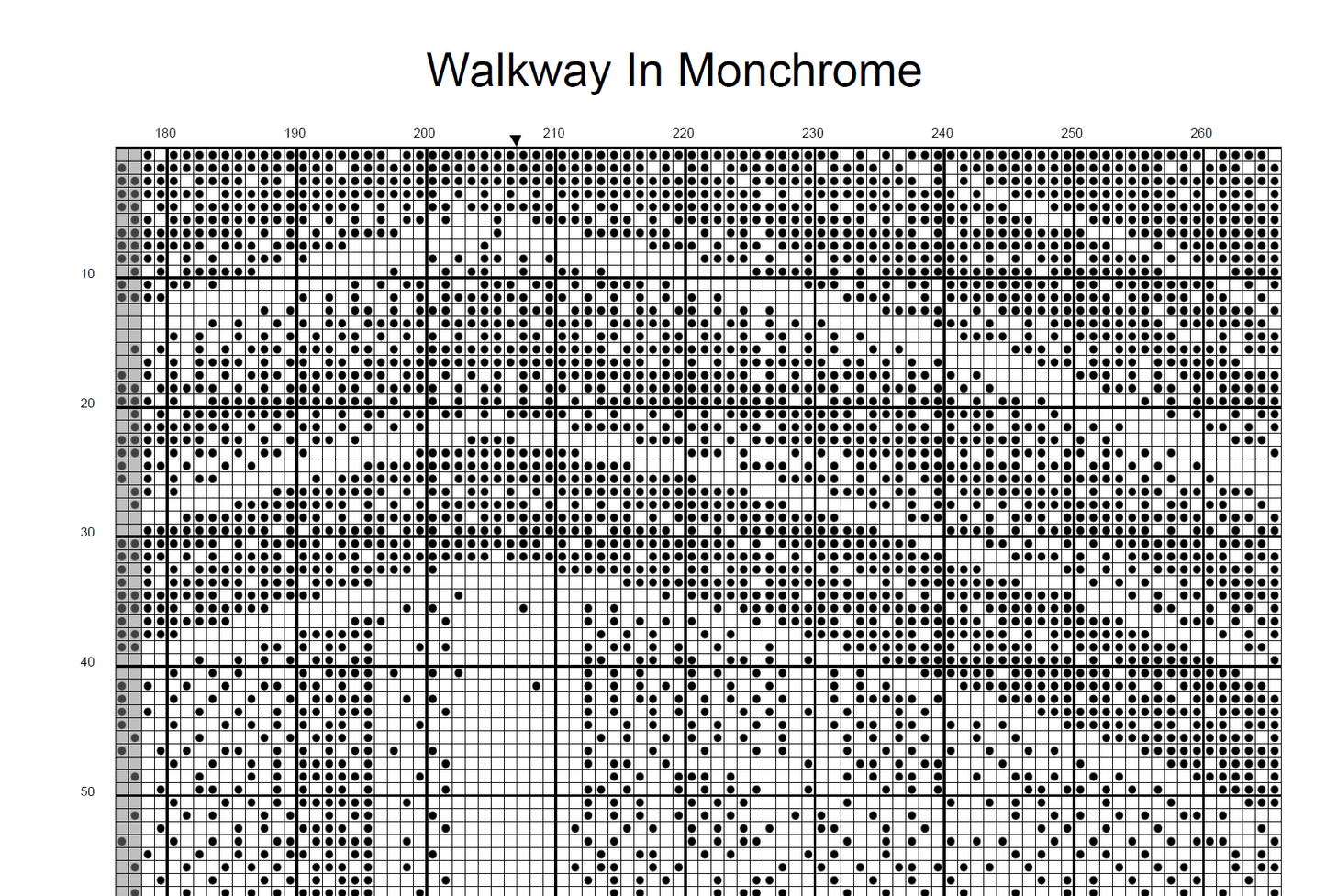 Stitching Jules Design Cross Stitch Pattern Walkway Architecture Building Monochrome Cross Stitch Needlepoint Embroidery Pattern - Instant Download - Pattern Keeper Ready