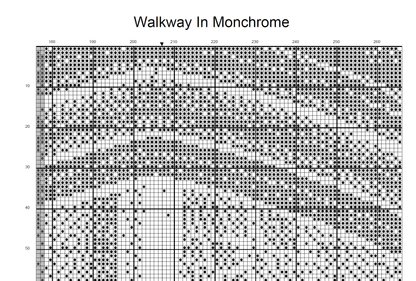 Stitching Jules Design Cross Stitch Pattern Walkway Architecture Building Monochrome Cross Stitch Needlepoint Embroidery Pattern - Instant Download - Pattern Keeper Ready