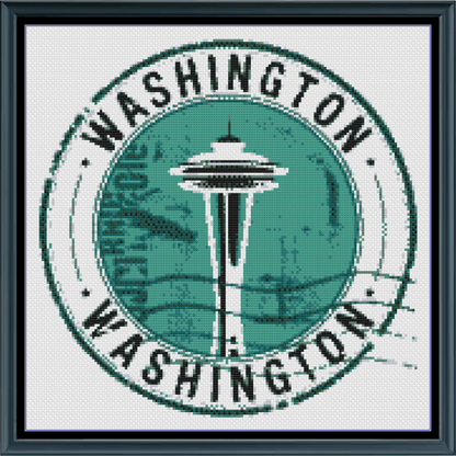 Stitching Jules Design Cross Stitch Pattern Washington State Seattle US America Counted Cross Stitch Pattern | Instant Download PDF