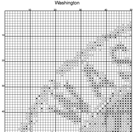 Stitching Jules Design Cross Stitch Pattern Washington State Seattle US America Counted Cross Stitch Pattern | Instant Download PDF