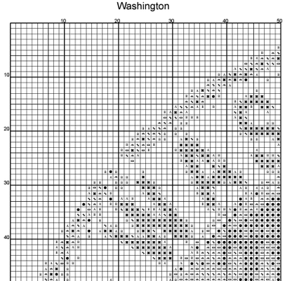 Stitching Jules Design Cross Stitch Pattern Washington State Seattle US America Counted Cross Stitch Pattern | Instant Download PDF