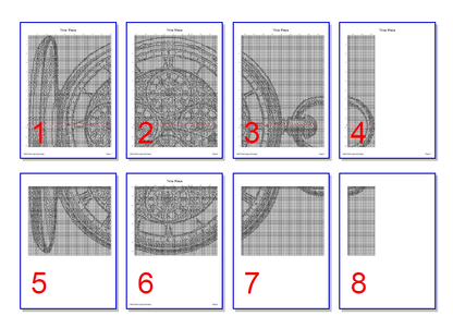 Stitching Jules Design Cross Stitch Pattern Watch Cross Stitch Pattern | Time Piece Cross Stitch Pattern | Blackwork | Physical And Instant PDF Download Pattern Options