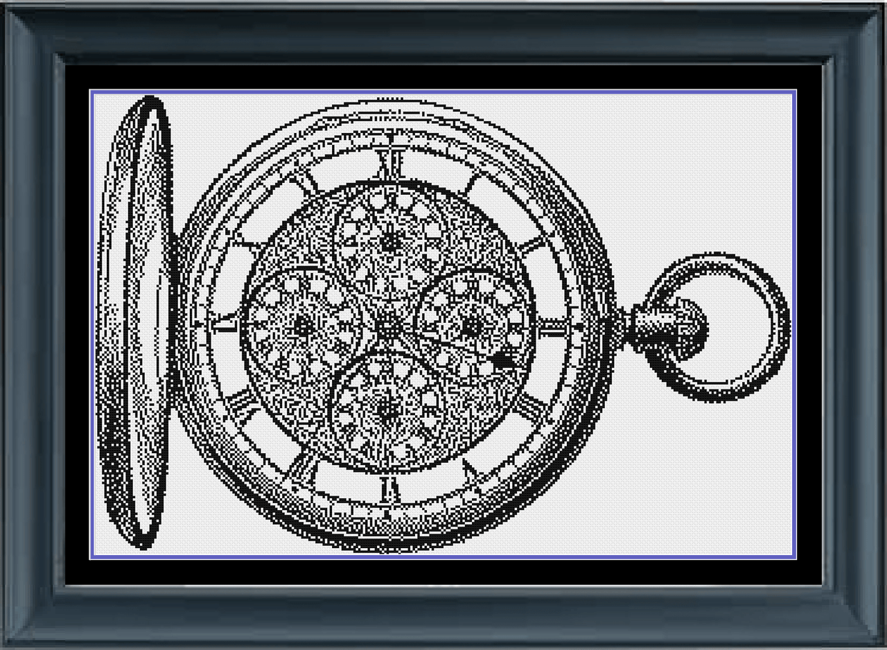 A4 Watch Pattern Watch Counted Cross Stitch Pattern | Clock Cross Stitch Pattern | Inst ...