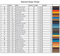 Thumbnail for Stitching Jules Design Cross Stitch Pattern Whale Stained Glass Ocean Large Full Coverage Counted Cross Stitch Digital Download