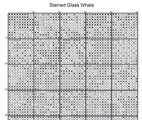 Thumbnail for Stitching Jules Design Cross Stitch Pattern Whale Stained Glass Ocean Large Full Coverage Counted Cross Stitch Digital Download