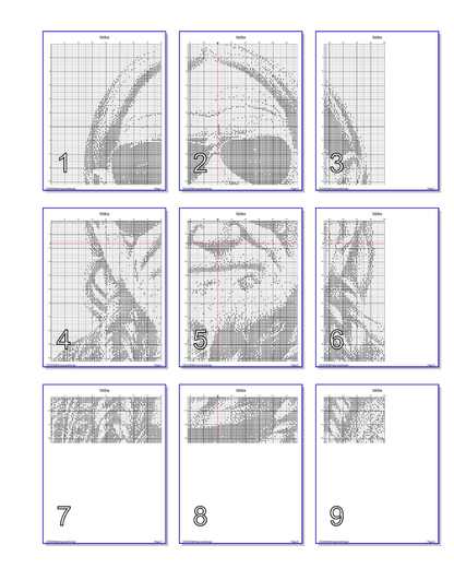 Stitching Jules Design Cross Stitch Pattern Willie Country Singer Famous Icon Monochrome Counted Cross Stitch Pattern Digital Download