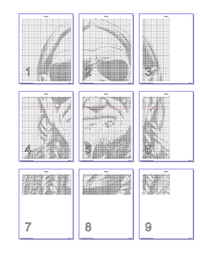 Thumbnail for Stitching Jules Design Cross Stitch Pattern Willie Country Singer Famous Icon Monochrome Counted Cross Stitch Pattern Digital Download