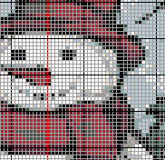 Stitching Jules Design Cross Stitch Pattern Winter Snowman Cross-Stitch Pattern Instant PDF Download