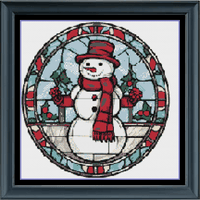 Thumbnail for Stitching Jules Design Cross Stitch Pattern Winter Snowman Cross-Stitch Pattern Instant PDF Download