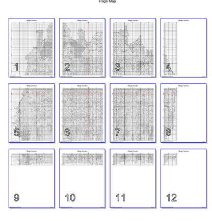 Stitching Jules Design Cross Stitch Pattern Winter Village Christmas Carolers Counted Cross-Stitch Pattern (Digital Download)