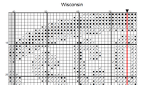 Thumbnail for Stitching Jules Design Cross Stitch Pattern Wisconsin US State Counted Cross Stitch Pattern | Instant Download PDF