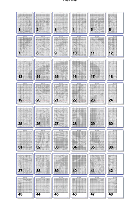 Stitching Jules Design Cross Stitch Pattern Witch Tarot Card Spooky Halloween Large Full Coverage Counted Cross Stitch Pattern (Digital Download)