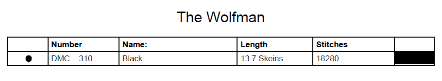 Stitching Jules Design Cross Stitch Pattern Wolfman Halloween Classic Horror Movie Cross Stitch Pattern Instant PDF Download
