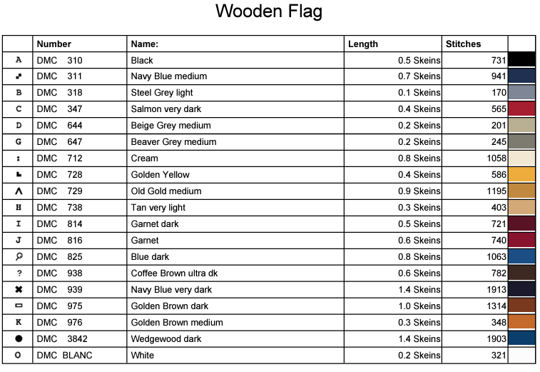 Stitching Jules Design Cross Stitch Pattern Wooden American Flag Counted Cross Stitch Pattern | Instant Download PDF