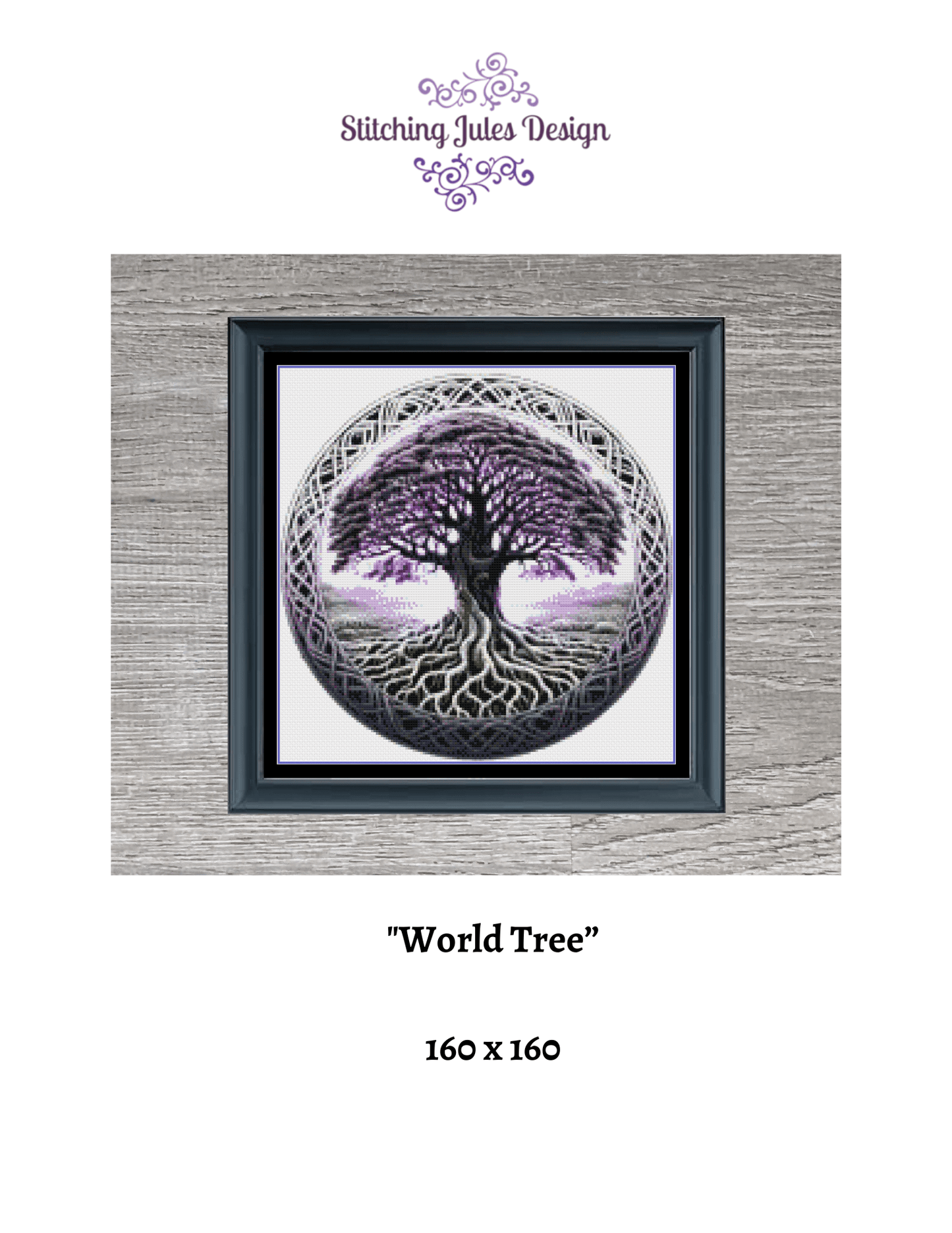 Stitching Jules Design Cross Stitch Pattern World Tree Yggdrasil Cross Stitch Pattern Instant PDF Download