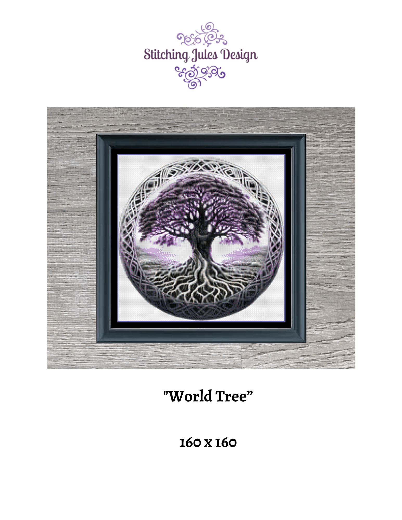 Stitching Jules Design Cross Stitch Pattern World Tree Yggdrasil Cross Stitch Pattern Instant PDF Download