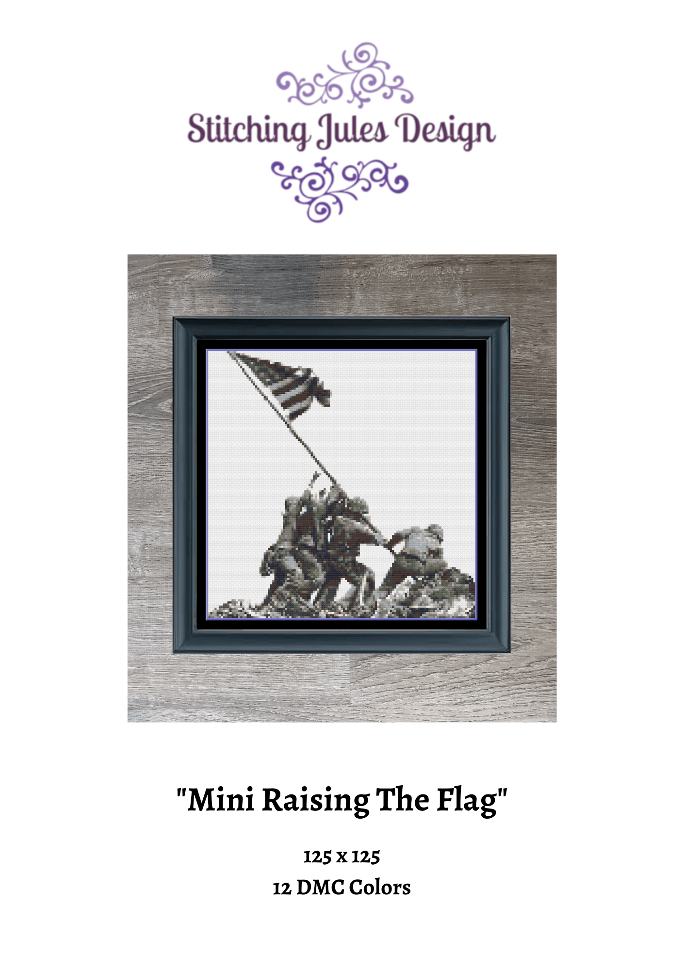 Stitching Jules Design Cross Stitch Pattern World War 2 Marine Corps Cross Stitch Pattern Instant PDF Download