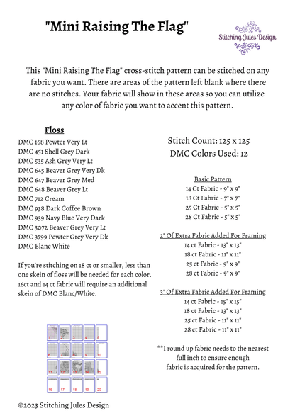 Stitching Jules Design Cross Stitch Pattern World War 2 Marine Corps Cross Stitch Pattern Instant PDF Download