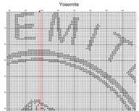 Thumbnail for Stitching Jules Design Cross Stitch Pattern Yosemite National Park California Nature Monochrome Counted Cross Stitch Pattern Digital Download