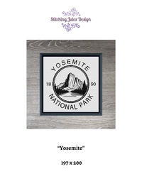 Thumbnail for Stitching Jules Design Cross Stitch Pattern Yosemite National Park California Nature Monochrome Counted Cross Stitch Pattern Digital Download