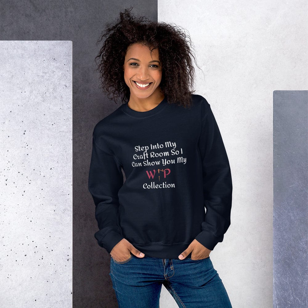 Stitching Jules Design Navy / S Let Me Show You My Wip Collection Sweatshirt