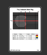 Stitching Jules Design Mini Colorado State Flag Cross Stitch Pattern Instant PDF Download