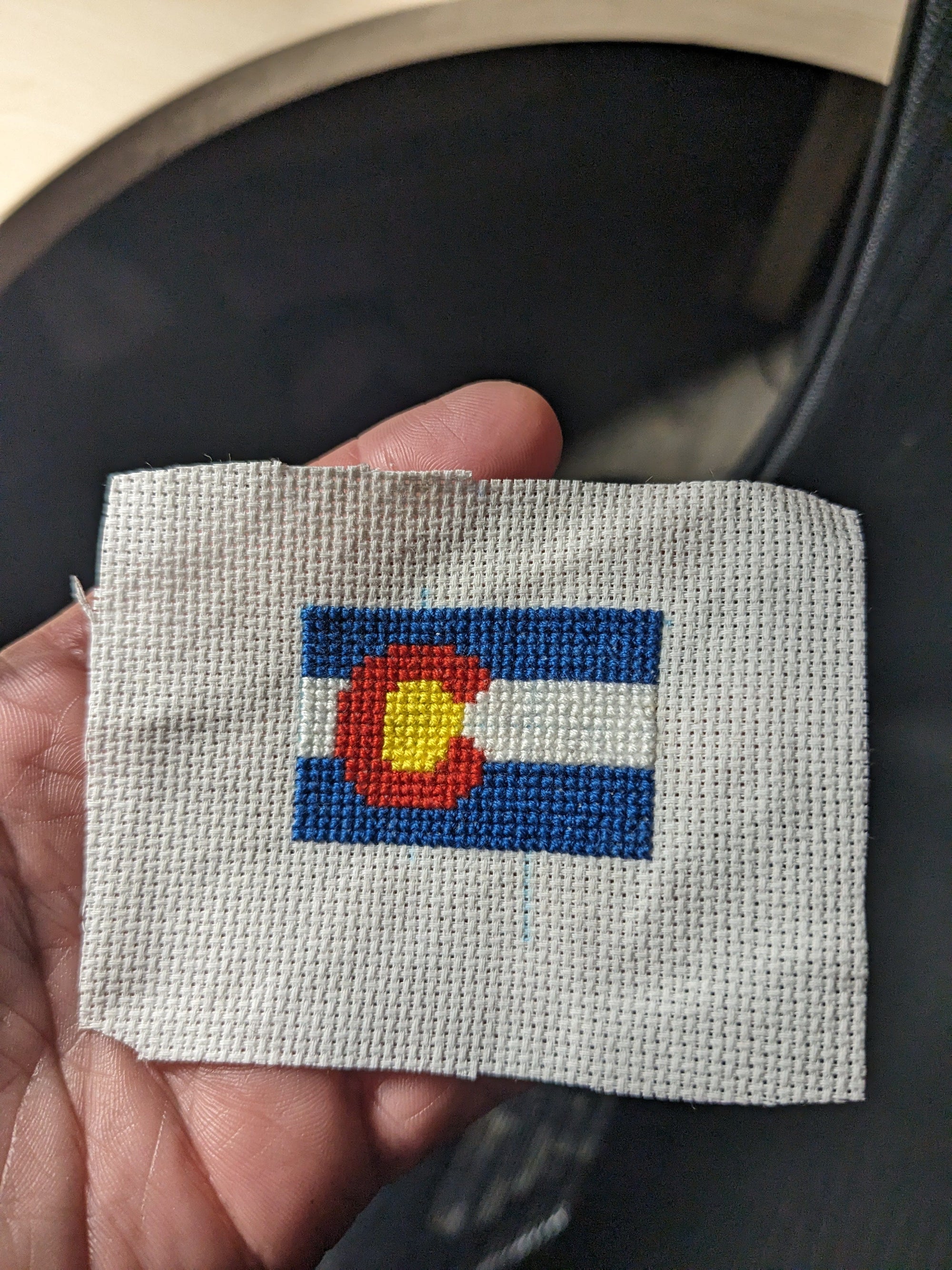 Stitching Jules Design Mini Colorado State Flag Cross Stitch Pattern Instant PDF Download