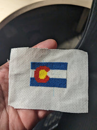 Thumbnail for Stitching Jules Design Mini Colorado State Flag Cross Stitch Pattern Instant PDF Download
