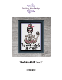 Thumbnail for Stitching Jules Design Snarky Funny Skeleton Heart Cross Stitch Pattern | Snarky Cross Stitch | Instant Download PDF