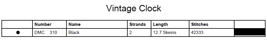 Stitching Jules Design Vintage Clock Time Piece Monochrome Blackwork Counted Cross Stitch Pattern Digital Download